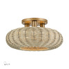 Summervine 3 Light Antique Gold Leaf Large Semi-Flush (60208-48)