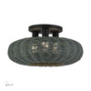 Deluna 3 Light Black Large Semi-Flush (60158-04)