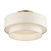 Manorwood 3 Light Antique Brass Large Semi-Flush (41945-01)