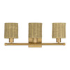 Weavington 3 Light Antique Gold Leaf Vanity Sconce (13703-48)