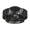 Florell 3 Light Black Large Semi-Flush (60256-04)