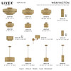 Weavington 3 Light Antique Gold Leaf Large Semi-Flush (60047-48)