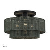 Weavington 3 Light Black Large Semi-Flush (60118-04)