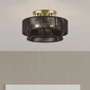 Florell 3 Light Antique Brass Large Semi-Flush (49146-01)