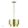 Zolana 1 Light Antique Brass Pendant (40059-01)