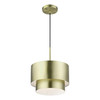 Zolana 1 Light Antique Brass Pendant (40059-01)