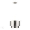 Zolana 1 Light Brushed Nickel Pendant (40059-91)