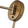 Weavington 1 Light Antique Gold Leaf Swing Arm Wall Lamp (60034-48)