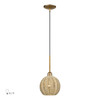 Summervine 1 Light Antique Gold Leaf Mini Globe Pendant (60201-48)