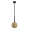 Summervine 1 Light Bronze Mini Globe Pendant (60201-07)