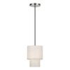 Monroe 1 Light Brushed Nickel Mini Pendant (51089-91)
