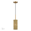 Weavington 1 Light Antique Gold Leaf Mini Pendant (60040-48)