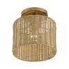 Weavington 1 Light Antique Gold Leaf Small Semi-Flush (60045-48)