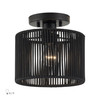 Acordia 1 Light Black Small Semi-Flush (60264-04)