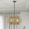 Florell 5 Light English Bronze Pendant Chandelier (53165-92)