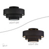 Bainbridge 4 Light Black Extra Large Semi-Flush (50268-04)