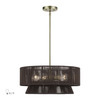 Florell 4 Light Antique Brass Pendant Chandelier (49144-01)