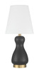 Gloria 1 Light Table Lamp in Flat Black/Satin Brass (87020FBSB-T)