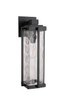 Pyrmont 1 Light Medium Outdoor Wall Lantern in Midnight with Clear Hammered Glass (Z2614-MN)