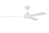 Provision 52" 3-Blade Indoor/Outdoor (Damp) Ceiling Fan in Matte White w/ White Blades; Not Light Kit Adaptable; WiFi Sold Separately (PRV52MWW3-NWF)