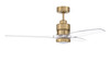 Sonnet 52" 3-Blade Ceiling Fan in Satin Brass w/ Clear Acrylic Blades; Light Kit Included (optional); WiFi Sold Separately (\SON52SB3-CAP-NWF)