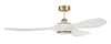 Envy 60" 3-Blade Ceiling Fan in White/Satin Brass w/ White Blades; Light Kit Included (optional); WiFi Sold Separately (RH790-WiFi) (EVY60WSB3-NWF)