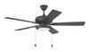Eos 52" 5-Blade Ceiling Fan in Classic Bronze w/ Classic Bronze/Walnut Blades; LED Pan Light Kit Included (Optional) (ECF119CBZ5-CBZWLN)