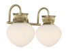 Savoy House Melbourne 2-Light Bathroom Vanity Light in Noble Brass (8-1028-2-127)