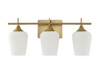 Savoy House Octave 3-Light Bathroom Vanity Light in Warm Brass (8-6030-3-322)