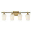 Savoy House Octave 4-Light Bathroom Vanity Light in Warm Brass (8-6030-4-322)