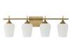 Savoy House Octave 4-Light Bathroom Vanity Light in Warm Brass (8-6030-4-322)