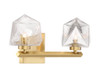 Savoy House Castello 2-Light Bathroom Vanity Light in Warm Brass (8-1239-2-322)