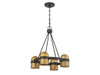 Savoy House Andover 4-Light Chandelier in Mediterranean Bronze and Riviera Brass (1-1151-4-333)