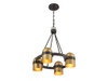 Savoy House Andover 4-Light Chandelier in Mediterranean Bronze and Riviera Brass (1-1151-4-333)