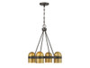 Savoy House Andover 4-Light Chandelier in Mediterranean Bronze and Riviera Brass (1-1151-4-333)