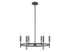 Savoy House 6-Light Chandelier in Matte Black and Natural Brass (M100140MBKNB)