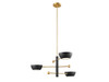 Savoy House 3-Light Chandelier in Matte Black and Natural Brass (M100143MBKNB)