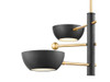 Savoy House 3-Light Chandelier in Matte Black and Natural Brass (M100143MBKNB)