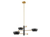 Savoy House 3-Light Chandelier in Matte Black and Natural Brass (M100143MBKNB)