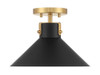 Savoy House 1-Light Ceiling Light in Matte Black and Natural Brass (M60078MBKNB)