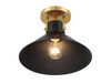 Savoy House 1-Light Ceiling Light in Matte Black and Natural Brass (M60078MBKNB)