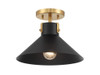 Savoy House 1-Light Ceiling Light in Matte Black and Natural Brass (M60078MBKNB)