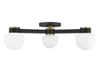 Savoy House 3-Light Ceiling Light in Matte Black with Natural Brass (M60079MBKNB)