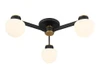 Savoy House 3-Light Ceiling Light in Matte Black with Natural Brass (M60079MBKNB)