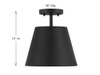 Savoy House 1-Light Ceiling Light in Matte Black (M60076MBK)