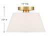 Savoy House 1-Light Ceiling Light in Natural Brass (M60077NB)