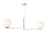 Savoy House 2-Light Linear Chandelier in Chrome (M100124CH)