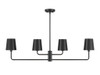 Savoy House 4-Light Linear Chandelier in Matte Black (M100127MBK)