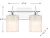 Savoy House 2-Light Bathroom Vanity Light in Chrome (M80083CH)