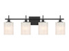Savoy House 4-Light Bathroom Vanity Light in Matte Black (M80085MBK)